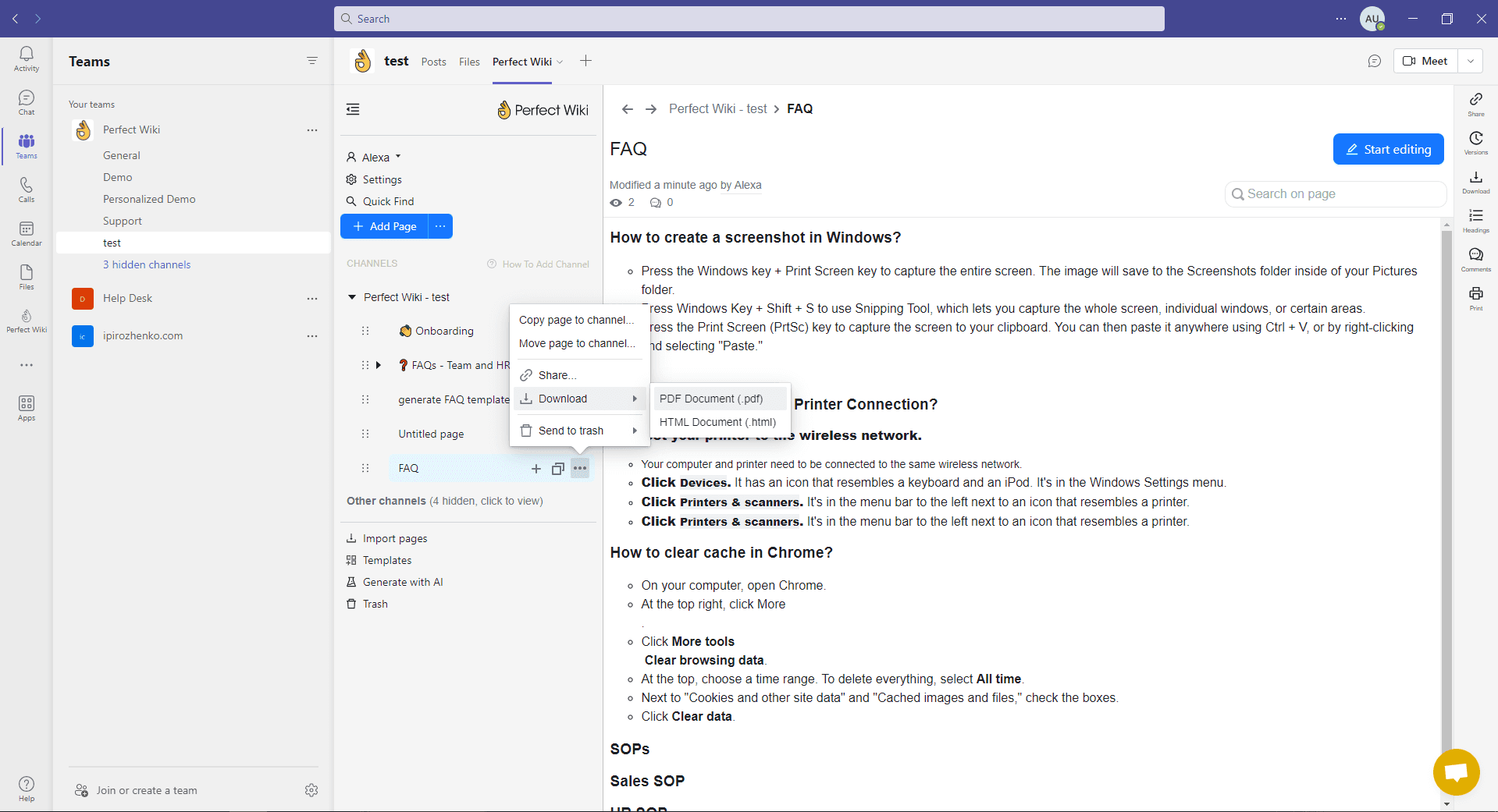 How-to Export Your Content from the MS Teams Built-in Wiki