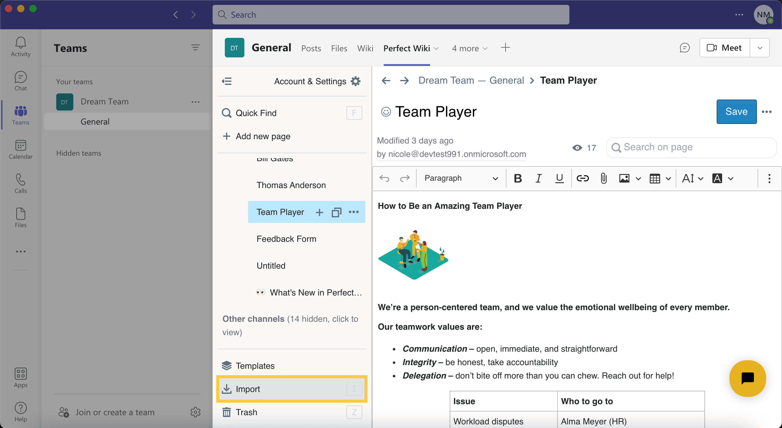 Perfect Wiki vs MS Teams Built-in Wiki: Comparing Features