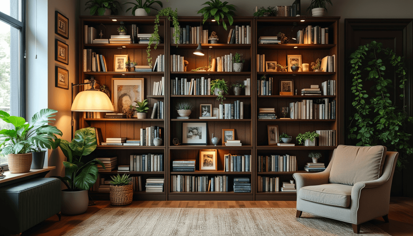 "Bookshelves and Cozy Seating" - free Microsoft Teams background provided for you by Perfect Wiki