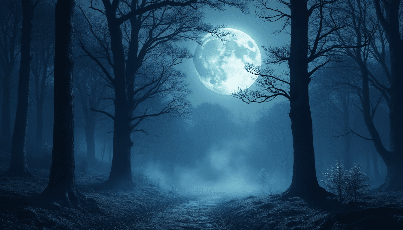 "Moonlit Forest" - free Microsoft Teams background provided for you by Perfect Wiki