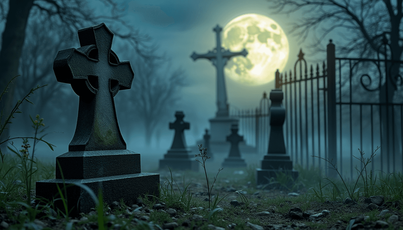 "Spooky Graveyard" - free Microsoft Teams background provided for you by Perfect Wiki