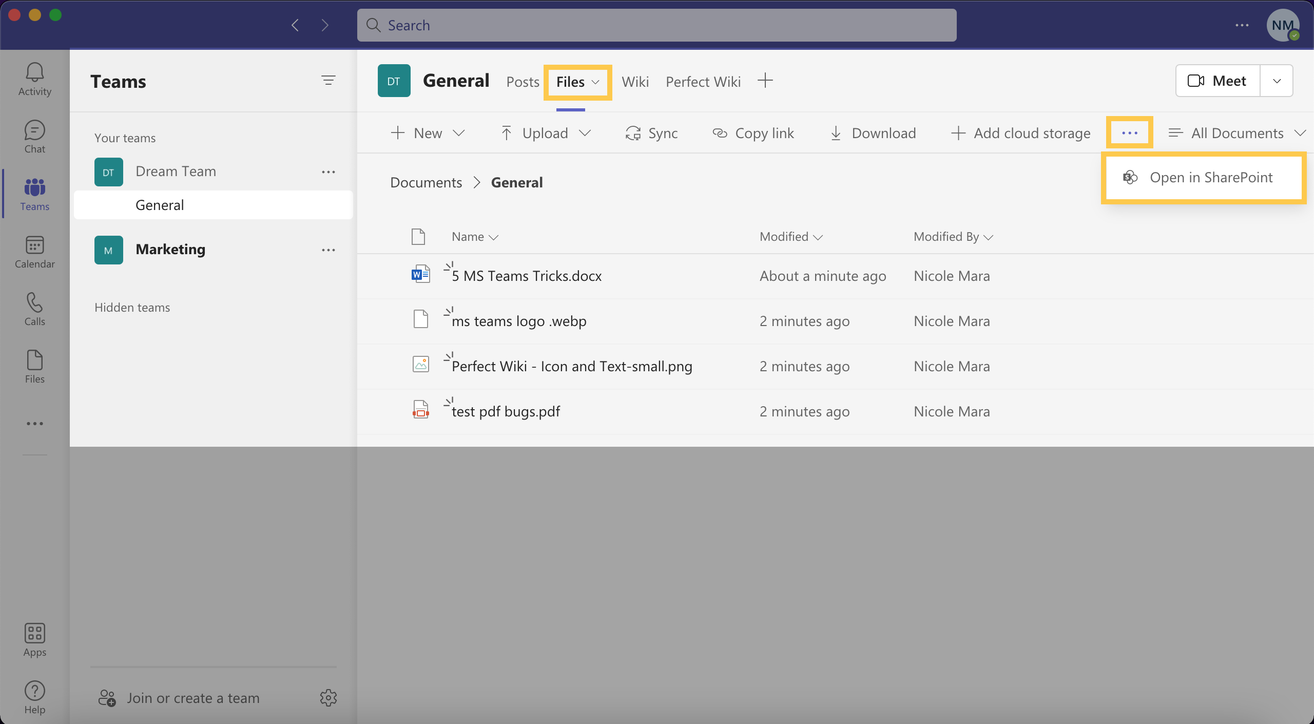 Guide How to Search Through Microsoft Teams Built-In Wiki