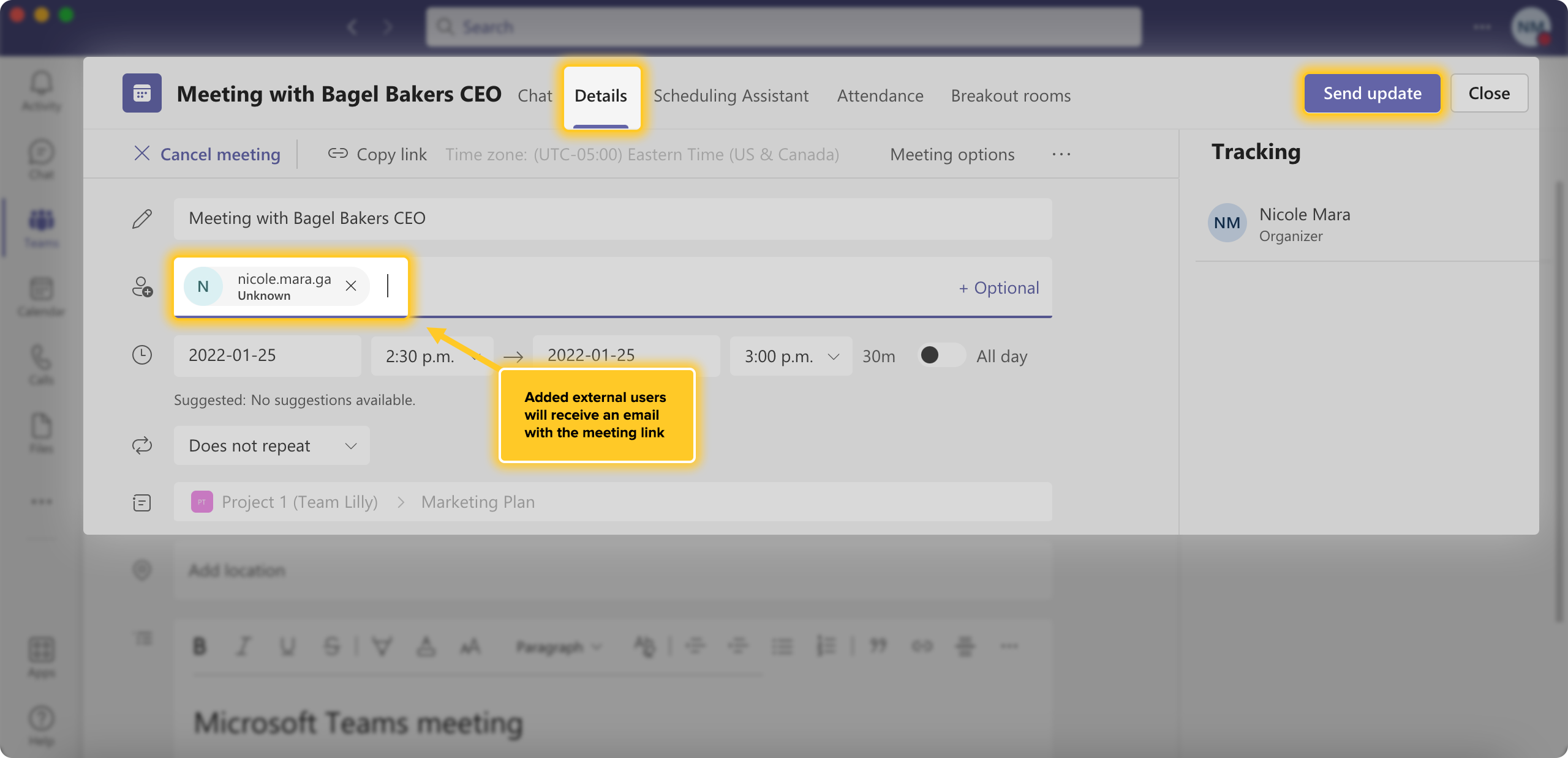 MS Teams Add External Users To Meetings