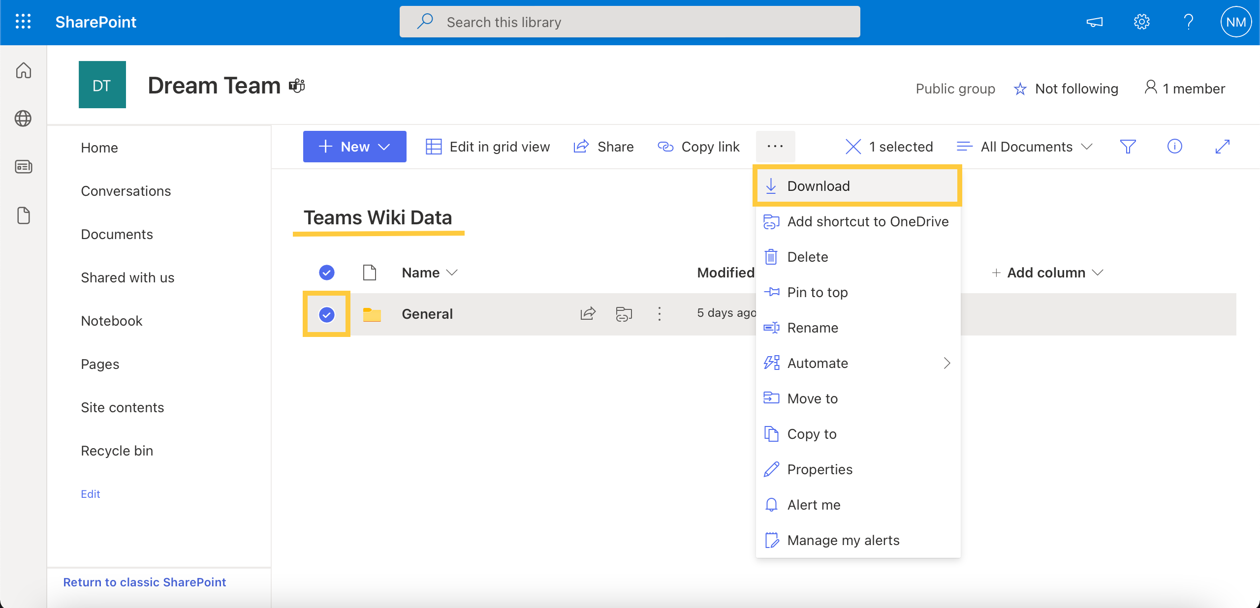 How-to Export Your Content from the MS Teams Built-in Wiki