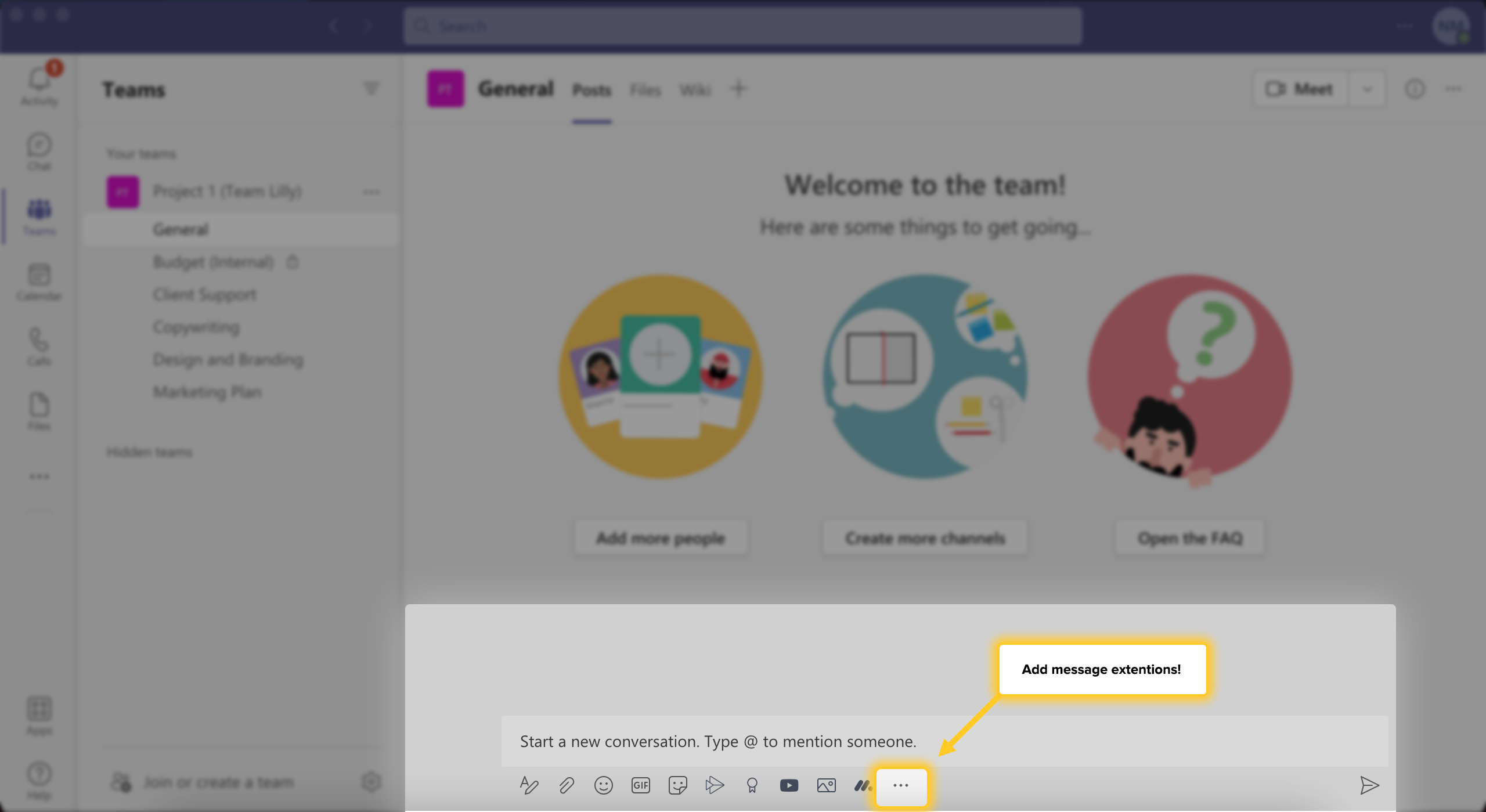 Add Extensions to your Message Toolbar
