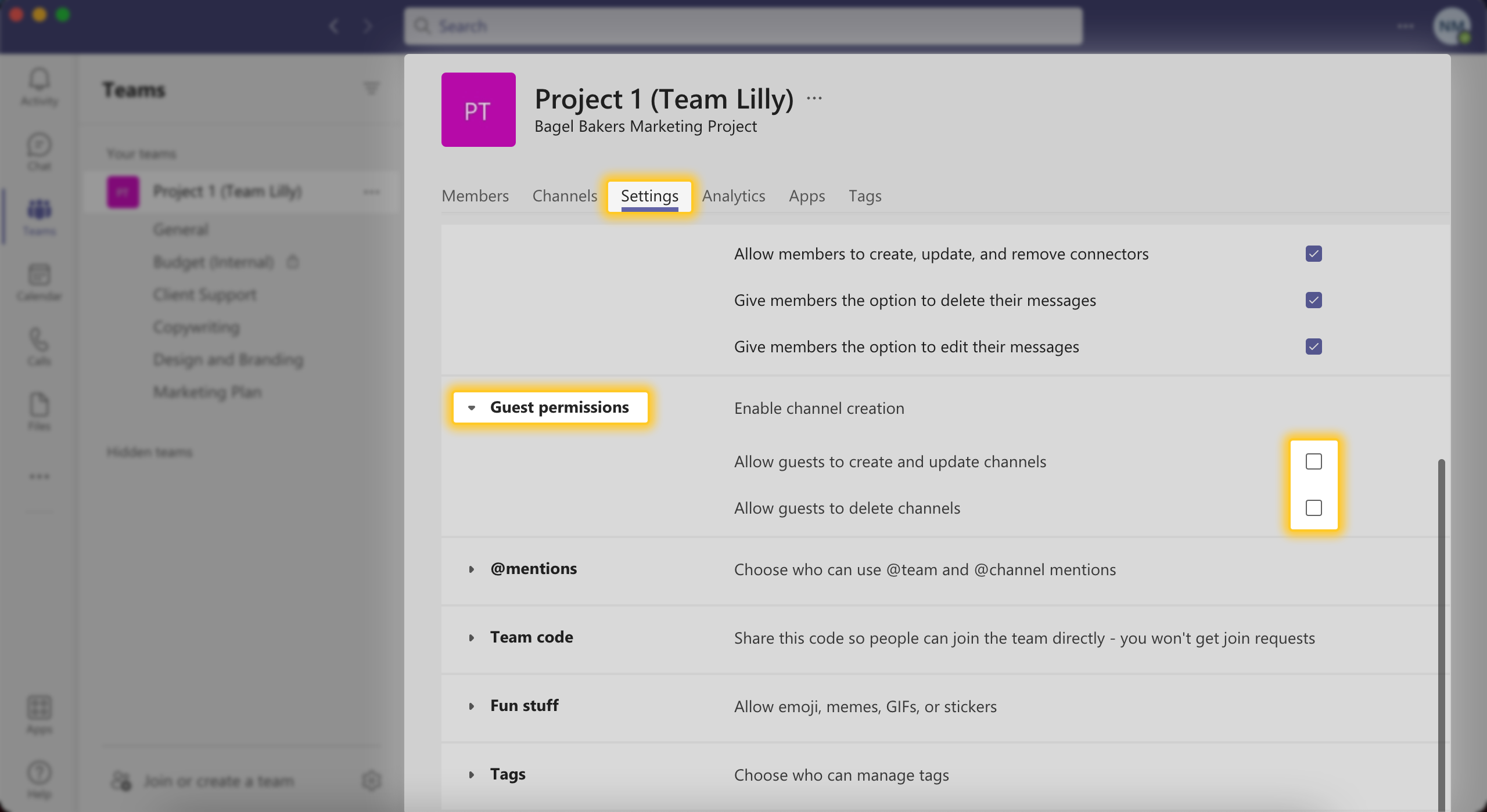 how to add channels to ms teams