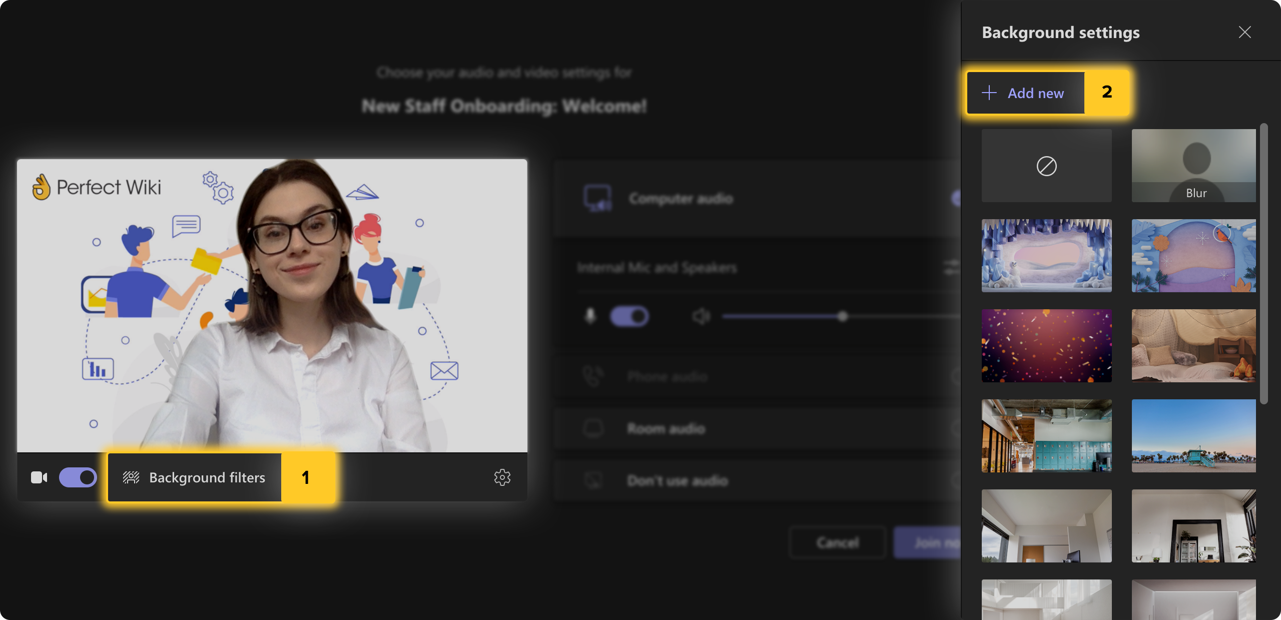 MS Teams How to change virtual background
