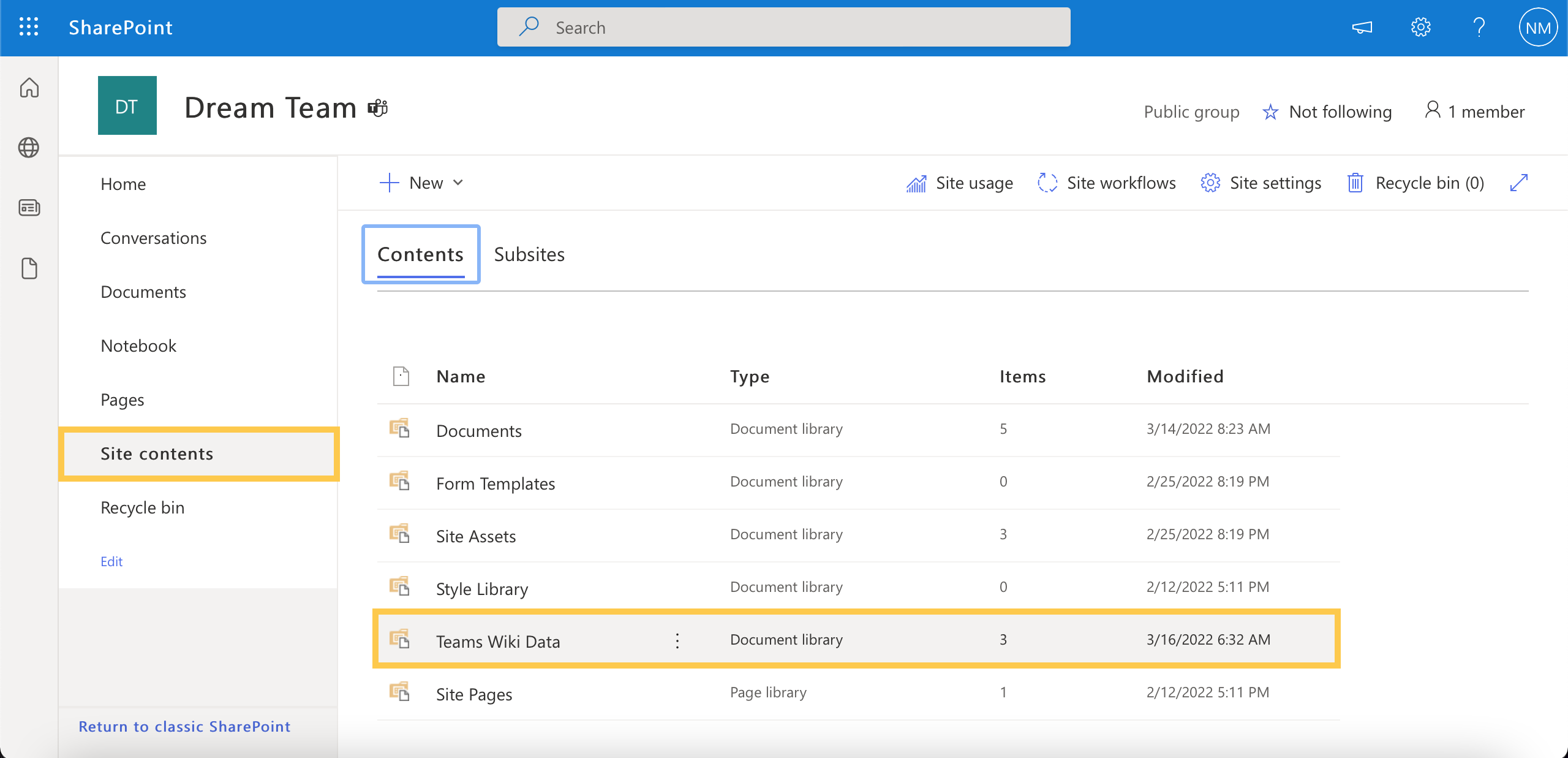 Howto Export Your Content from the MS Teams Builtin Wiki